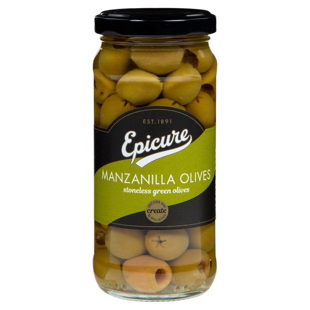 Epicure Stoneless Green Olives, 220g