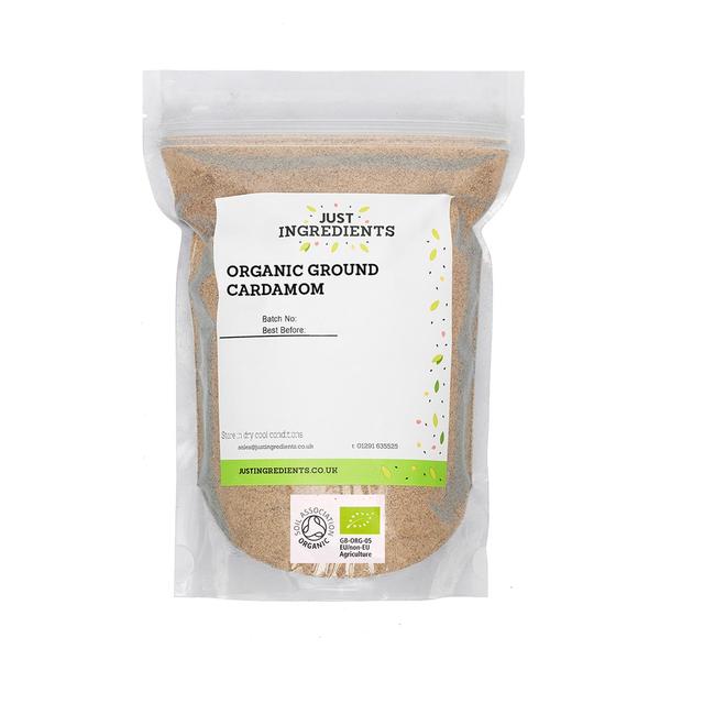 JustIngredients Organic Ground Cardamom, 100g