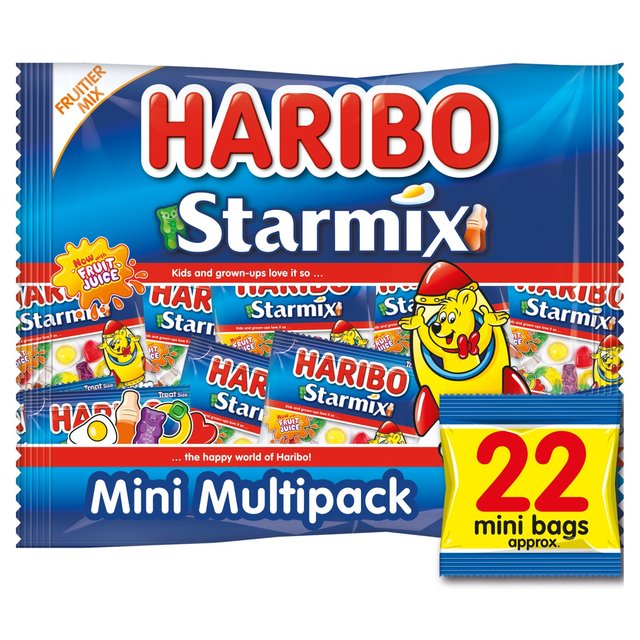Haribo Starmix Sweets 22 Treatsize Mini Bags, 352g