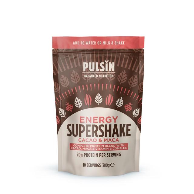 Pulsin Energy Cacao & Maca Supershake Protein Powder, 300g