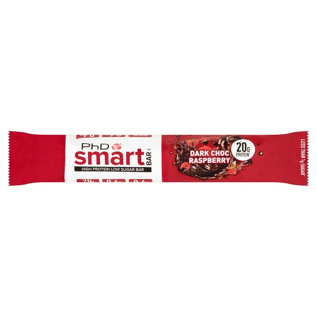 PhD Nutrition Dark Choc Raspberry Smart Bar, 64g