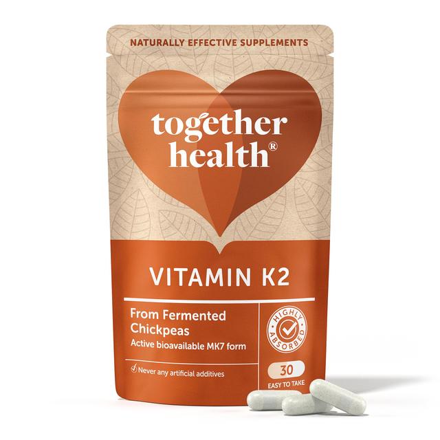 Together Vitamin K2 Natural MK7 Form Fermented Chickpeas, 30 Per Pack