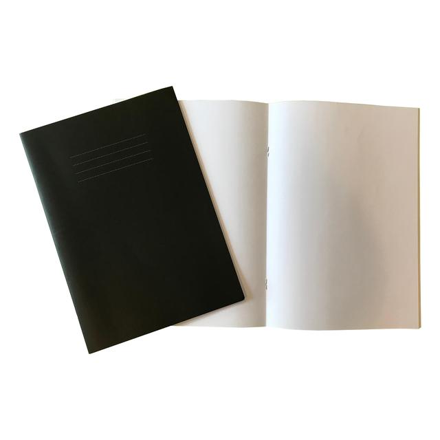 Nu Education A4 Sketchbook Black - Plain Pages
