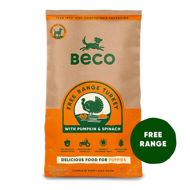 Beco Free Range Turkey With Pumpkin & Spinach Dry Food for Puppies, 2kg