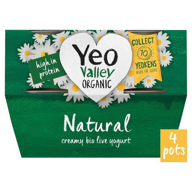 Yeo Valley Organic Natural Yoghurt, 4 x 110g