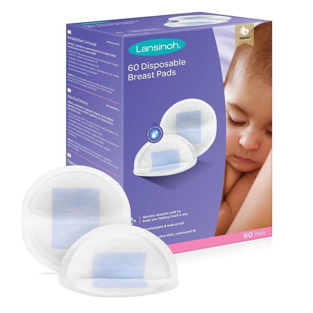 Lansinoh Disposable Nursing Breast Pads, 60 Per Pack