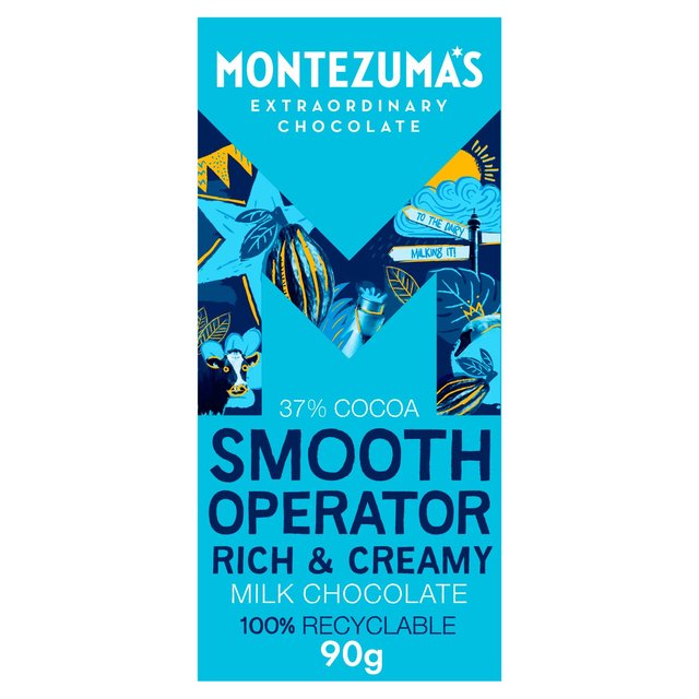 Montezuma’s Smooth Operator Organic 37% Rich & Creamy Milk Chocolate Bar, 90g