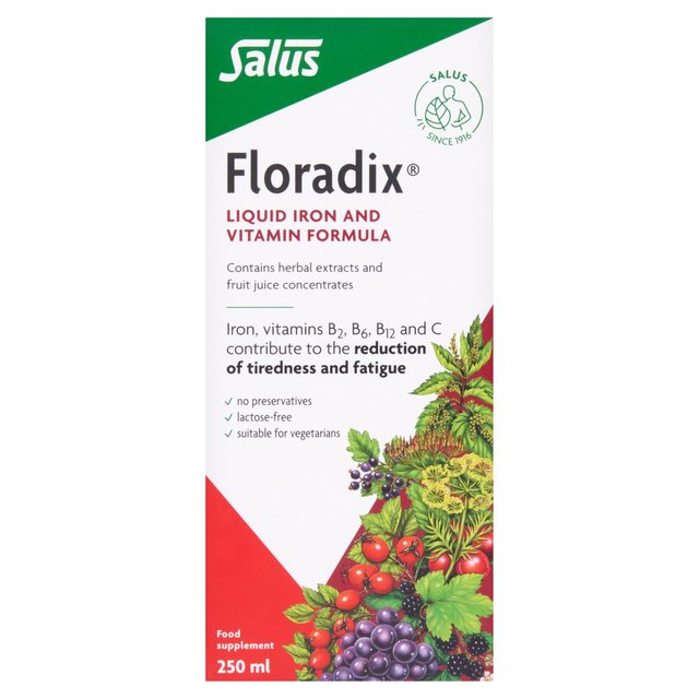 Floradix Liquid Iron and Vitamin Formula, 250ml
