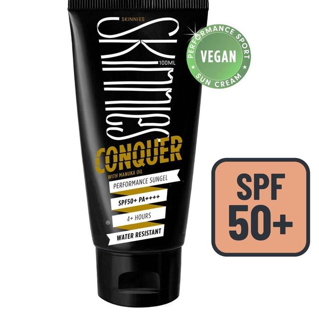 Skinnies SPF 50+ Sunscreen Sungel Conquer, Vegan, 100ml
