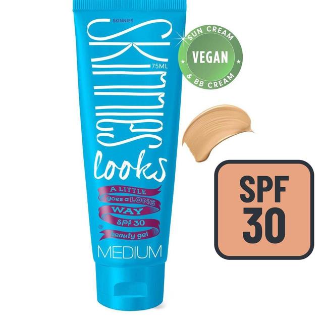 Skinnies Looks Tinted SPF 30 Medium BB Cream, Vegan, 75ml