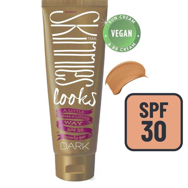 Skinnies Looks Tinted SPF 30 Dark BB Cream, Vegan, 75ml