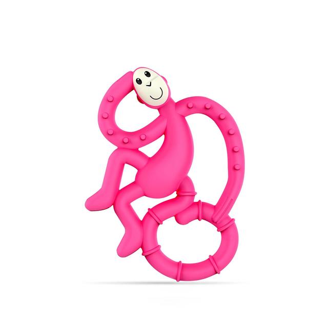 Matchstick Monkey Mini Monkey Teether, Pink, 10cm