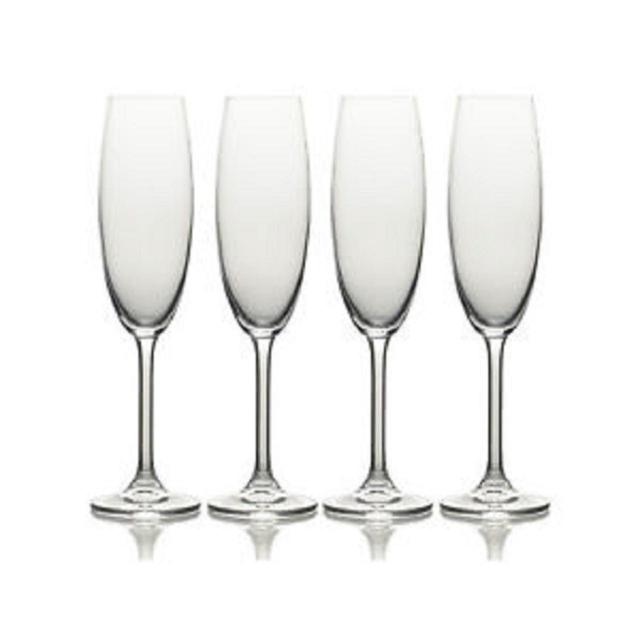 Mikasa Julie 8oz Champagne Flute Glasses Set of 4