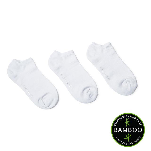 Glenmuir Womens Bamboo Sports Trainer Socks, Size White, 4-8, Size 4-8