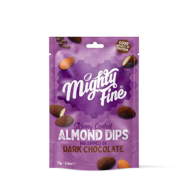 Mighty Fine Dark Chocolate Almond Dips, 75g