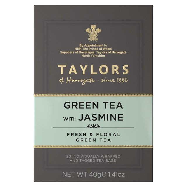 Taylors Green Tea With Jasmine Teabags, 20 Per Pack