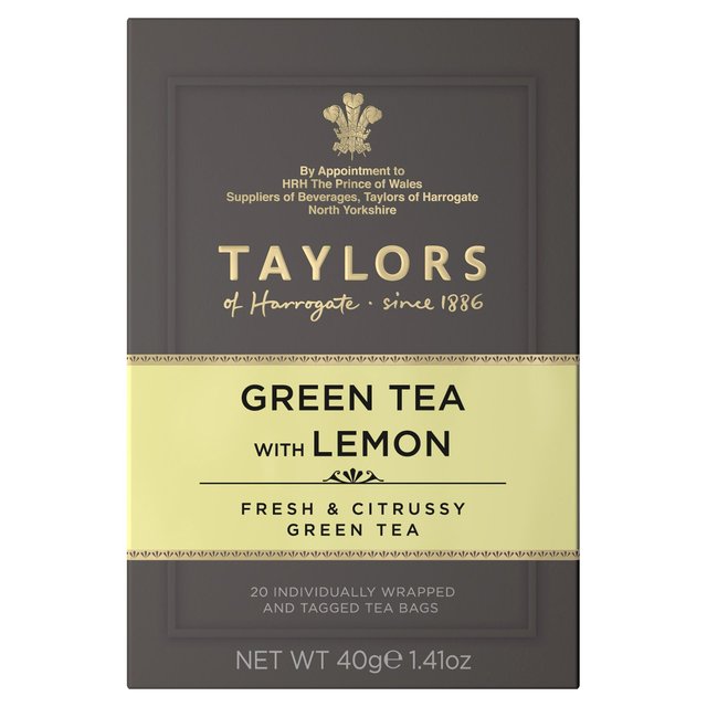 Taylors Green Tea With Lemon Teabags, 20 Per Pack