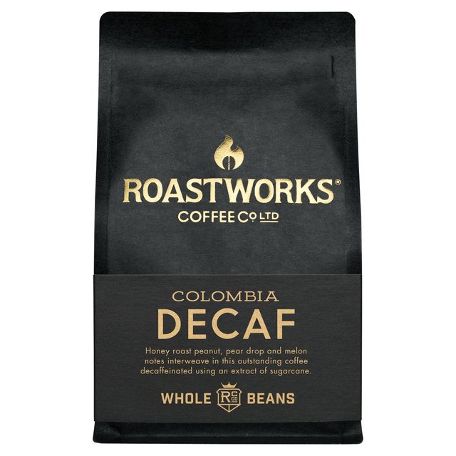 Roastworks Decaf Colombia Whole Bean Coffee, 200g