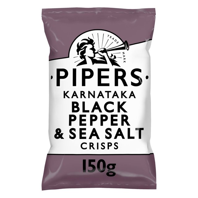 Pipers Karnataka Black Pepper & Sea Salt Sharing Bag Crisps, 150g