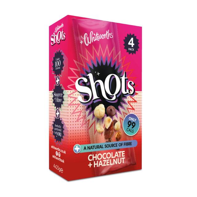 Whitworths Shots Snack Pack Chocolate & Hazelnut, 4 Per Pack