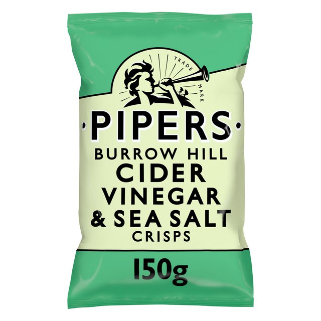 Pipers Burrow Hill Cider Vinegar & Sea Salt Sharing Bag Crisps, 150g