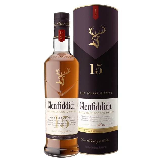 Glenfiddich 15 Year Old Single Malt Scotch Whisky, 70cl
