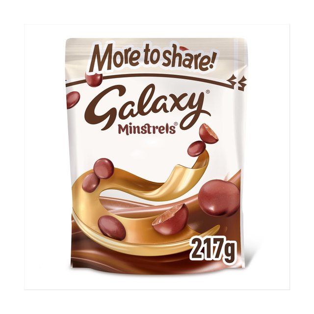 Galaxy Minstrels Milk Chocolate Buttons Sharing Pouch Bag, 217g