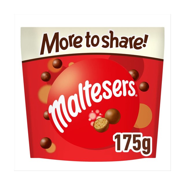 Maltesers Milk Chocolate & Honeycomb Sharing Pouch Bag Fairtrade, 175g
