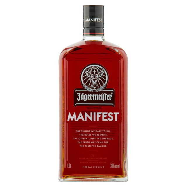 Jagermeister Manifest Premium Oak Aged Herbal Liqueur, 1L