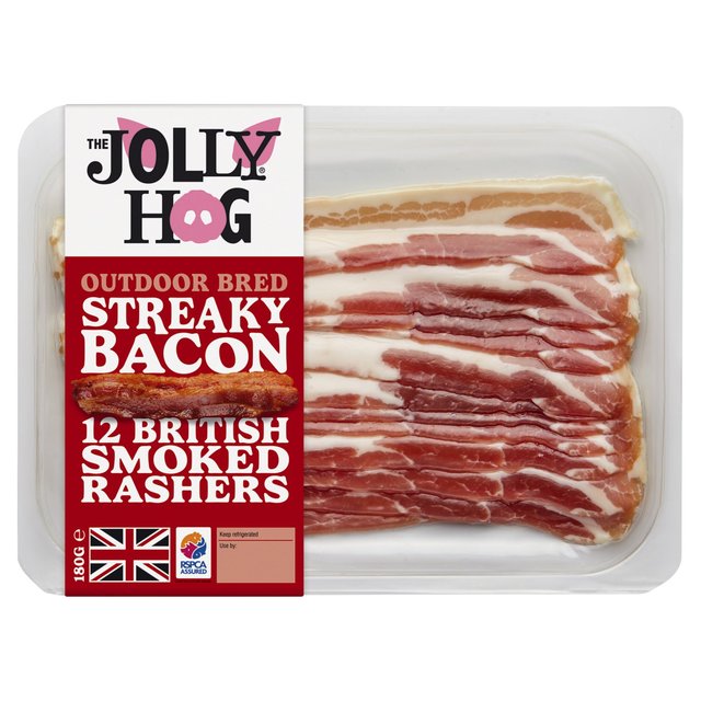 The Jolly Hog Smoked Drycure Streaky Bacon, 180g