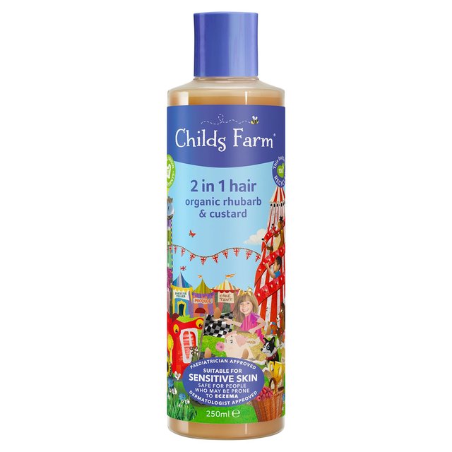 Childs Farm Kids Rhubarb & Custard 2 in 1 Shampoo & Conditioner, 250ml