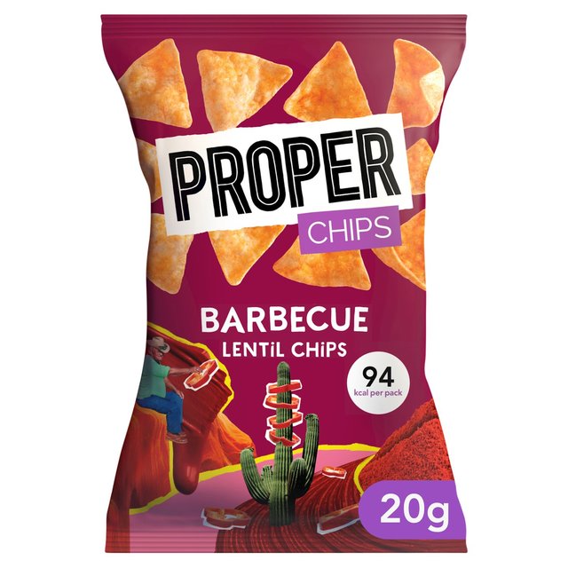 Properchips Barbecue Lentil Chips, 20g