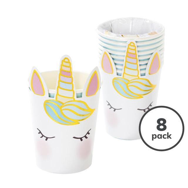 Talking Tables Unicorn Recyclable Paper Party Cups, 250ml