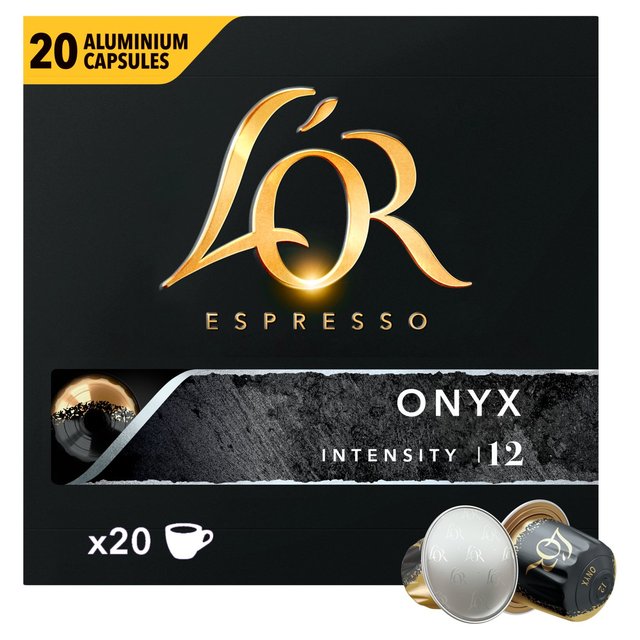 L’OR Onyx Coffee Pods x20 Intensity 12, 20 per Pack