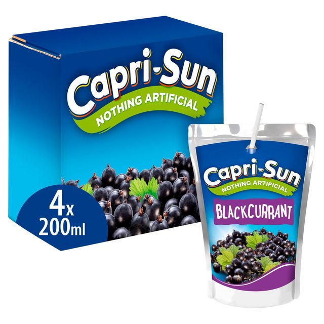 Capri Sun Blackcurrant, 4 x 200ml