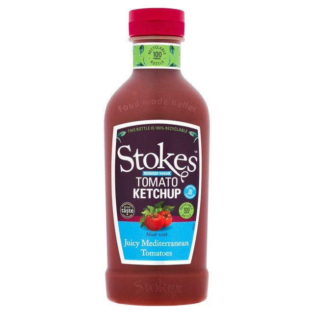 Stokes Reduced Sugar Tomato Ketchup Squeezy, 475g