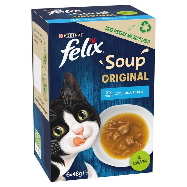 Felix Soup Cat Food Fish Selection | Ocado