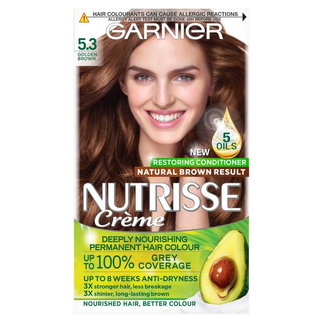 Garnier Nutrisse Macadamia 5.3 Golden Brown Permanent Hair Dye