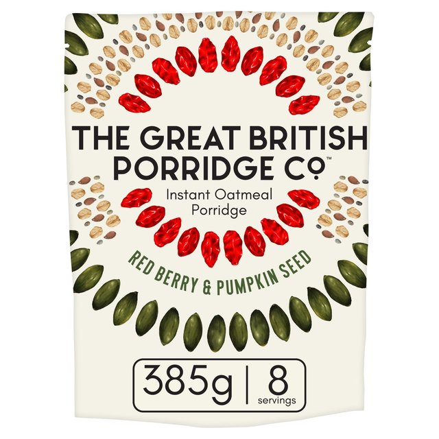 The Great British Porridge Co Red Berry & Pumpkin Seed Instant Porridge, 385g