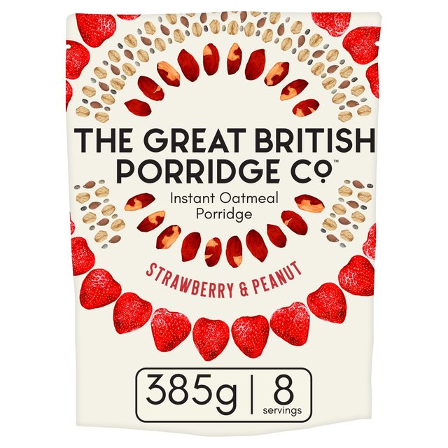 The Great British Porridge Co Strawberry & Peanut Instant Porridge, 385g