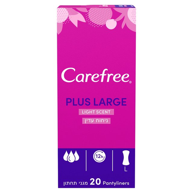 Carefree Plus Large Light Scent Pantyliners, 20 Per Pack