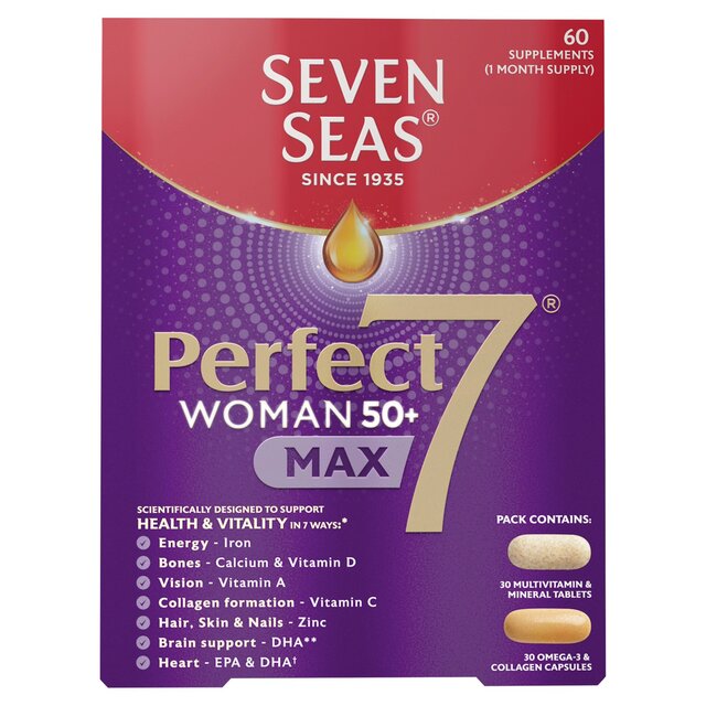Seven Seas Perfect7 Woman 50+ Multivitamins & Omega3 30 Day Duo Pack
