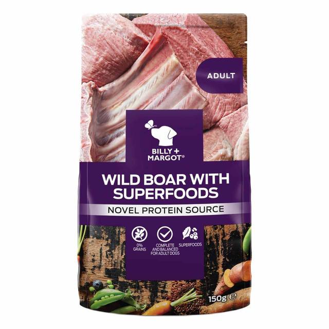 Billy + Margot Wild Boar With Superfoods Wet Pouch, 150g