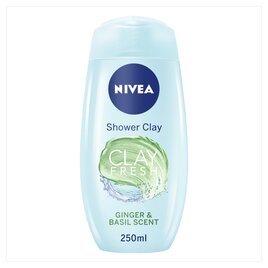 NIVEA Clay Fresh Shower Gel Ginger & Basil Body Wash 250ml