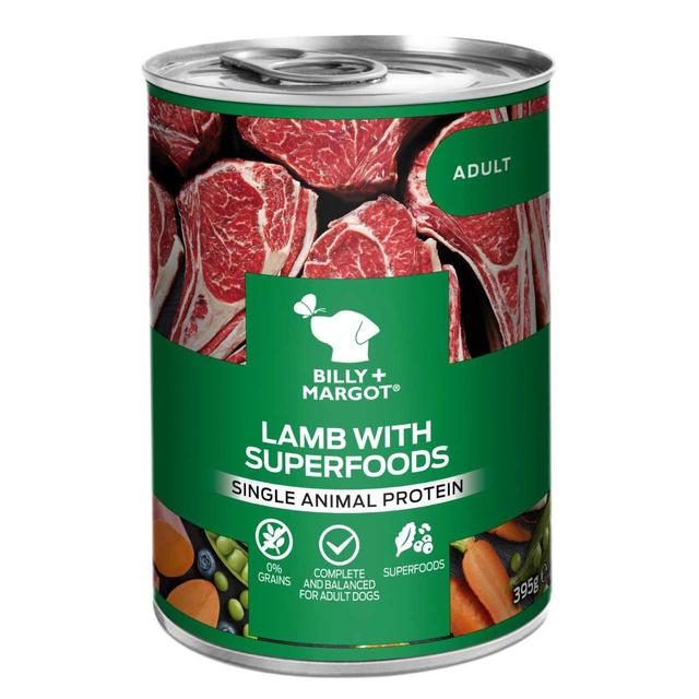Billy + Margot Lamb With Superfood Blend Wet Can, 395g