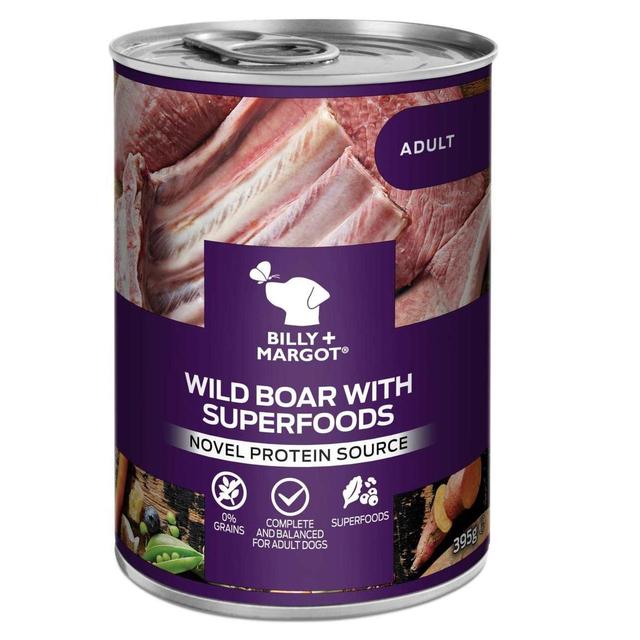 Billy + Margot Wild Boar With Superfood Blend Wet Can, 395g
