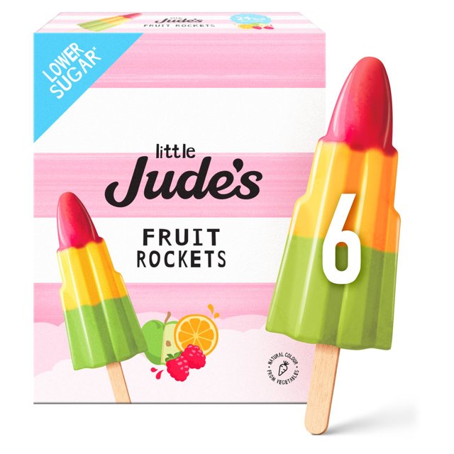 Little Jude’s Fruit Rocket Lollies, 6 x 55ml