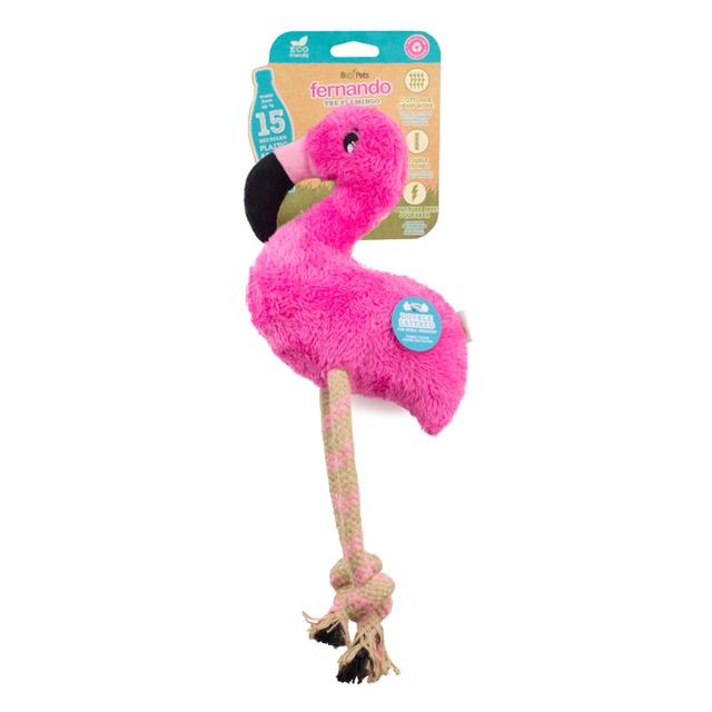 Beco Pets Dual Material Dog Toy Flamingo, Medium