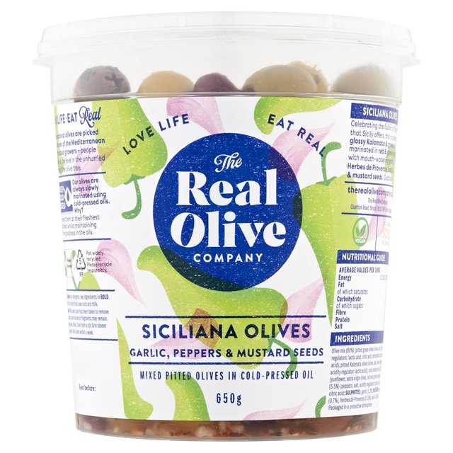 The Real Olive Co. Siciliana Olives, 650g