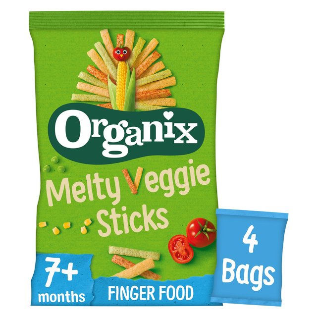 Organix Melty Veggie Organic Stix, 7 Mths+ Multipack, 4 x 15g